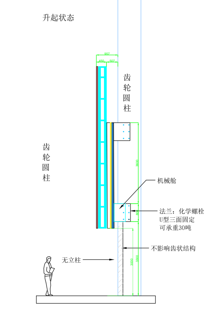 Lift-up LED large screen
